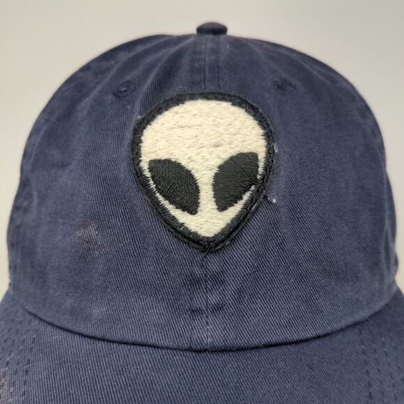 Newhattan Men's Slideback Hat Blue OSFA Embroidered Alien Greys Logo - Picture 3 of 12